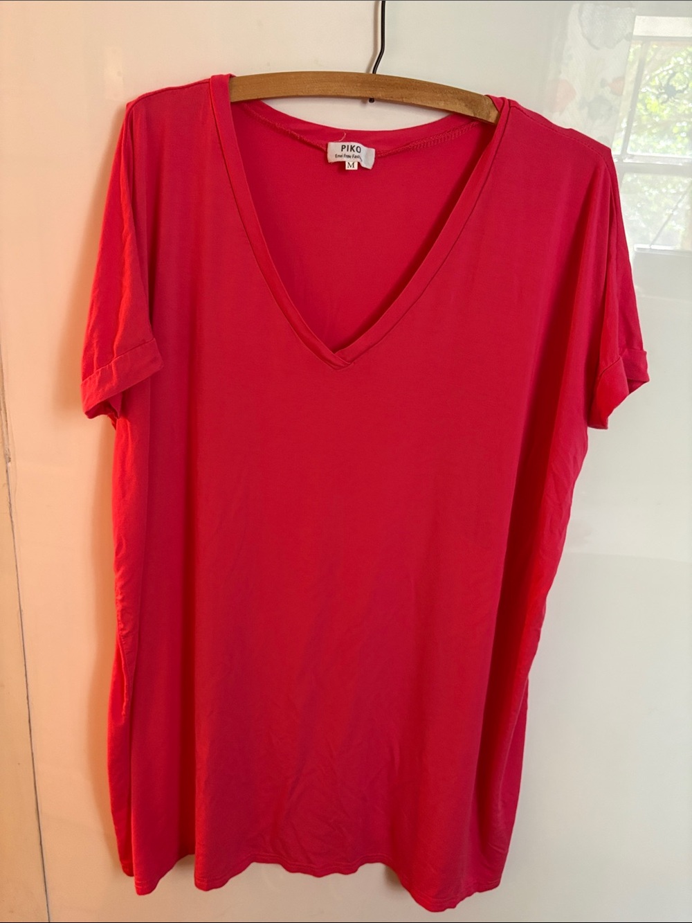 Piko 1988 Women's Short-Sleeve Round neckTee in Hot Pink